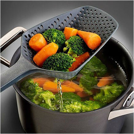 Large Scoop Colander, BLACK, Nylon strainer