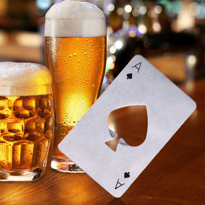 Stainless Steel Playing Card of Spades Bar Tool