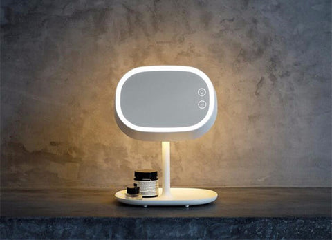 Rechargable LED Light Lamp Cosmetic Rotation Desktop Table makeup mirror