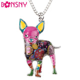 Metal Alloy Chihuahuas Dog Necklace Chain