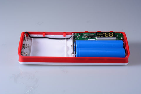 3 Ports 5x18650 DIY Portable Battery Power Bank Shell Case Box LCD Display (No Battery)