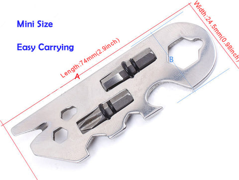 EDC Self Defense Supplies Survival Protection Multi Tool Stainless Steel Bottle Opener