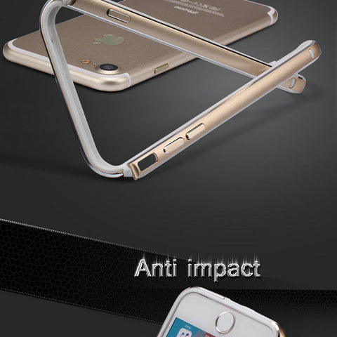 Ultra Thin Slim Bumper Case For iPhone 7 / 7 Plus Aluminum Metal Soft Silicone