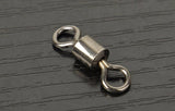 50PCS Ball Bearing Swivel Solid Rings Fishing Connector 1CM Length