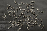 50PCS Ball Bearing Swivel Solid Rings Fishing Connector 1CM Length