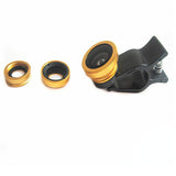 3in1 Clip On 180 Degreen Fisheye+Wide Angle+Macro Lens For Cell Phone Universal