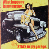 MY GARAGE MY RULES Tin Sign  20x30cm B1