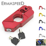 Motorcycle Handlebar Lock Scooter ATV Brake Clutch Security Safety Theft Protection Locks