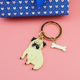 Pug Keychain