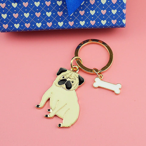 Pug Keychain