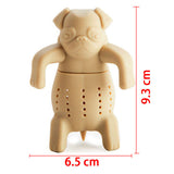 1Piece Lovely Tea Strainers Pug In A Mug Silicone Tea Infuser