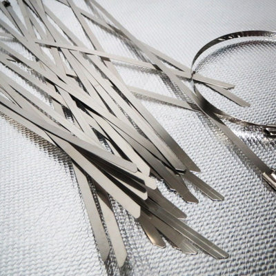 100x Exhaust Heat Stainless zipties